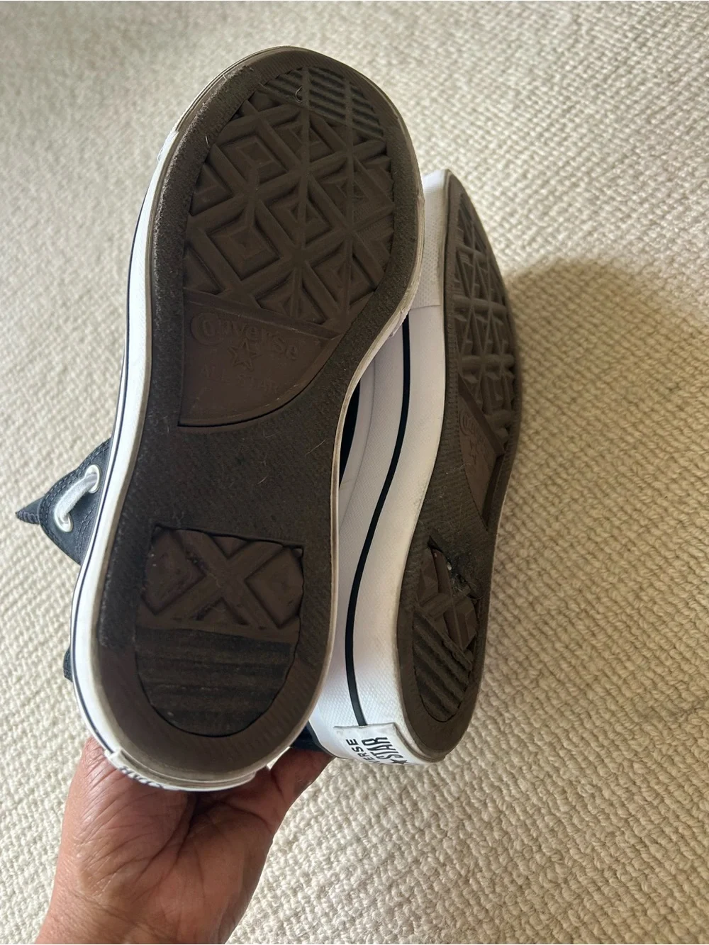 Converse Black and White High-Top Canvas Sneakers